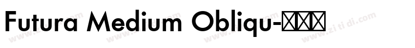 Futura Medium Obliqu字体转换